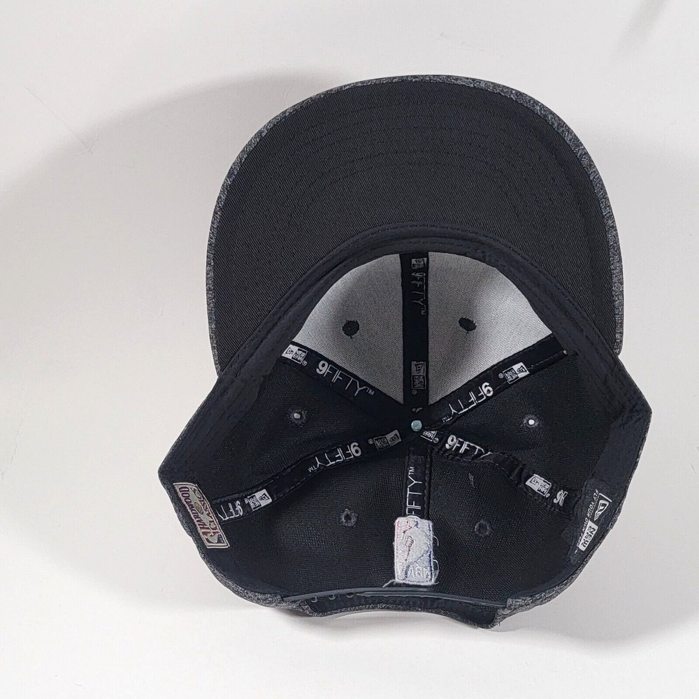 Chicago Bulls Hat New Era Adjustable Snapback Grey / Black Cap NBA Basketball - Picture 6 of 8